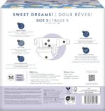 The Honest Company Clean Conscious Overnight Diapers for Sensitive Skin, Hypoallergenic Fragrance-Free Baby Diapers, Cozy Cloud and Star Signs Design, Club Box, Size 5 (27+ lbs), 40 Count - Image 10
