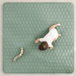 Comfy Cubs Square Kids Play Mat - 56 x 56 inches Soft Quilted Baby Floor Mat with Non-Slip Bottom - Plush Design for Toddlers' Playtime and Relaxation - Comfortable and Durable - Fern - Image 3