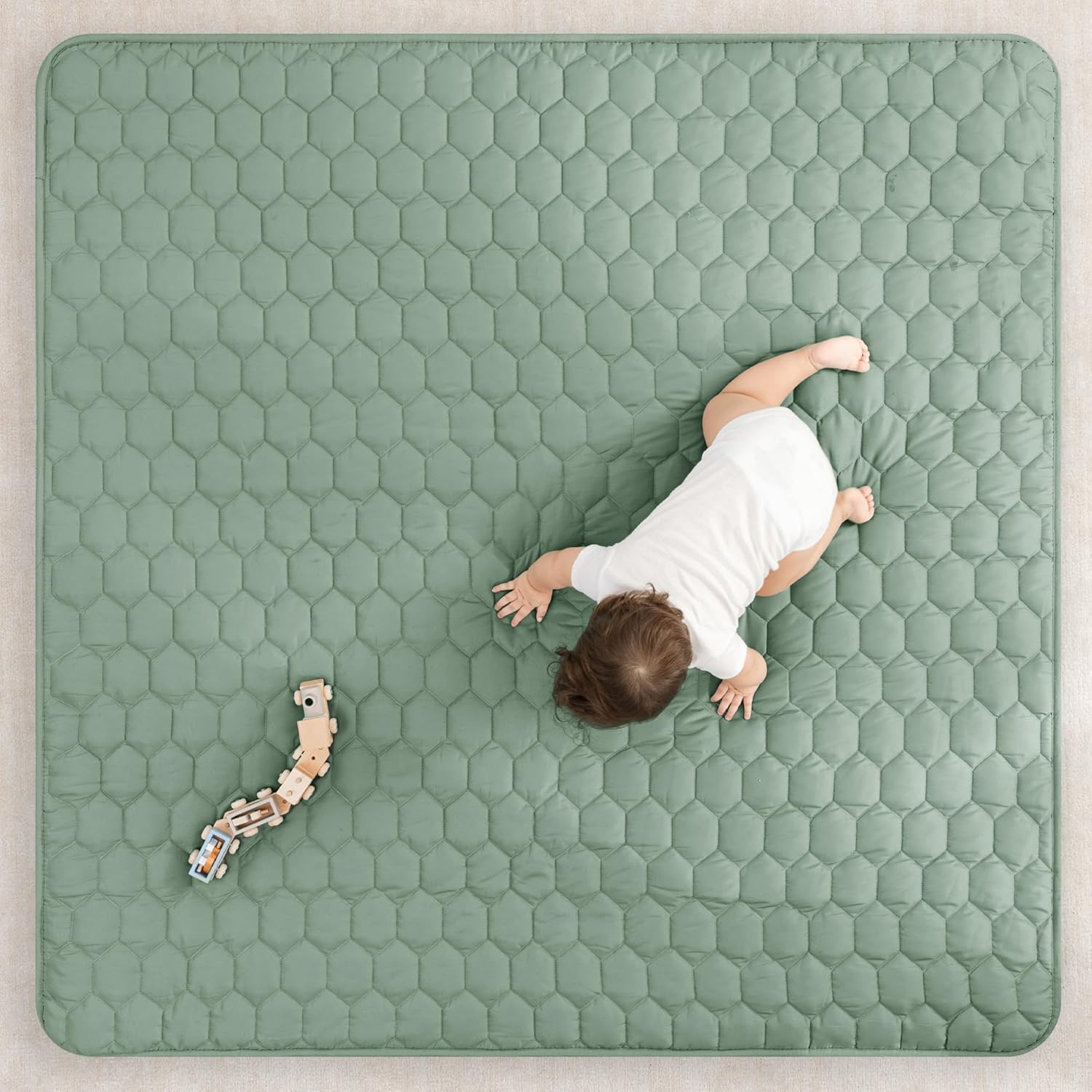1761341865_Comfy-Cubs-Square-Kids-Play-Mat-56-x-56-inches-Soft-Quilted-Baby-Floor-Mat-with-Non-Slip-Bottom-Plush-Design-for-Toddlers-Playtime-and-Relaxation-Comfortable-and-Durable-Fern.jpg Comfy Cubs Square Kids Play Mat - 56 x 56 inches Soft Quilted Baby Floor Mat with Non-Slip Bottom - Plush Design for Toddlers' Playtime and Relaxation - Comfortable and Durable - Fern - Image 3