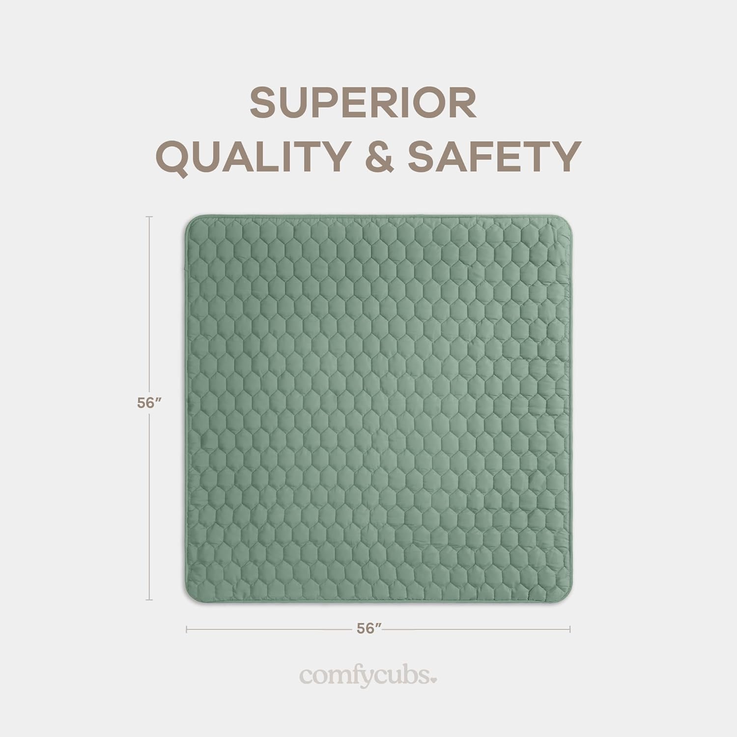 1761341873_Comfy-Cubs-Square-Kids-Play-Mat-56-x-56-inches-Soft-Quilted-Baby-Floor-Mat-with-Non-Slip-Bottom-Plush-Design-for-Toddlers-Playtime-and-Relaxation-Comfortable-and-Durable-Fern.jpg Comfy Cubs Square Kids Play Mat - 56 x 56 inches Soft Quilted Baby Floor Mat with Non-Slip Bottom - Plush Design for Toddlers' Playtime and Relaxation - Comfortable and Durable - Fern - Image 7