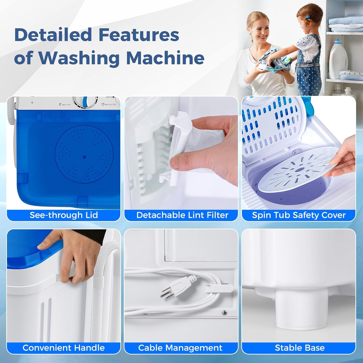 1761342727_Giantex-Portable-Washing-Machine-17.6lbs-Compact-Washer-Spinner-Combo-with-Pump-Drain-Twin-Tub-11lbs-Wash-6.6lbs-Spin-Lavadoras-Portatiles-for-Apartment-RV-Dorm-College-White-Blue.jpg Giantex Portable Washing Machine, 17.6lbs Compact Washer Spinner Combo with Pump Drain, Twin Tub 11lbs Wash & 6.6lbs Spin, Lavadoras Portatiles for Apartment RV Dorm College (White & Blue) - Image 8