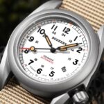 BODERRY Men's Watch Titanium Automatic Field Watch 40mm Military Watch Day Date Function 100M Waterproof with Nylon Strap Japanese Mechanical Movement & Screw Down Crown—Voyager - Image 3