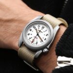 BODERRY Men's Watch Titanium Automatic Field Watch 40mm Military Watch Day Date Function 100M Waterproof with Nylon Strap Japanese Mechanical Movement & Screw Down Crown—Voyager - Image 7