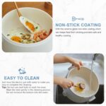 Hot Pot Electric,2L Ceramic Glaze Non-stick Pan, Portable Hot Pot with Dual Power Adjustment, Electric Cooker for Egg, Ramen, Oatmeal,Soup Quick Heating and Overheat Protection - Image 5