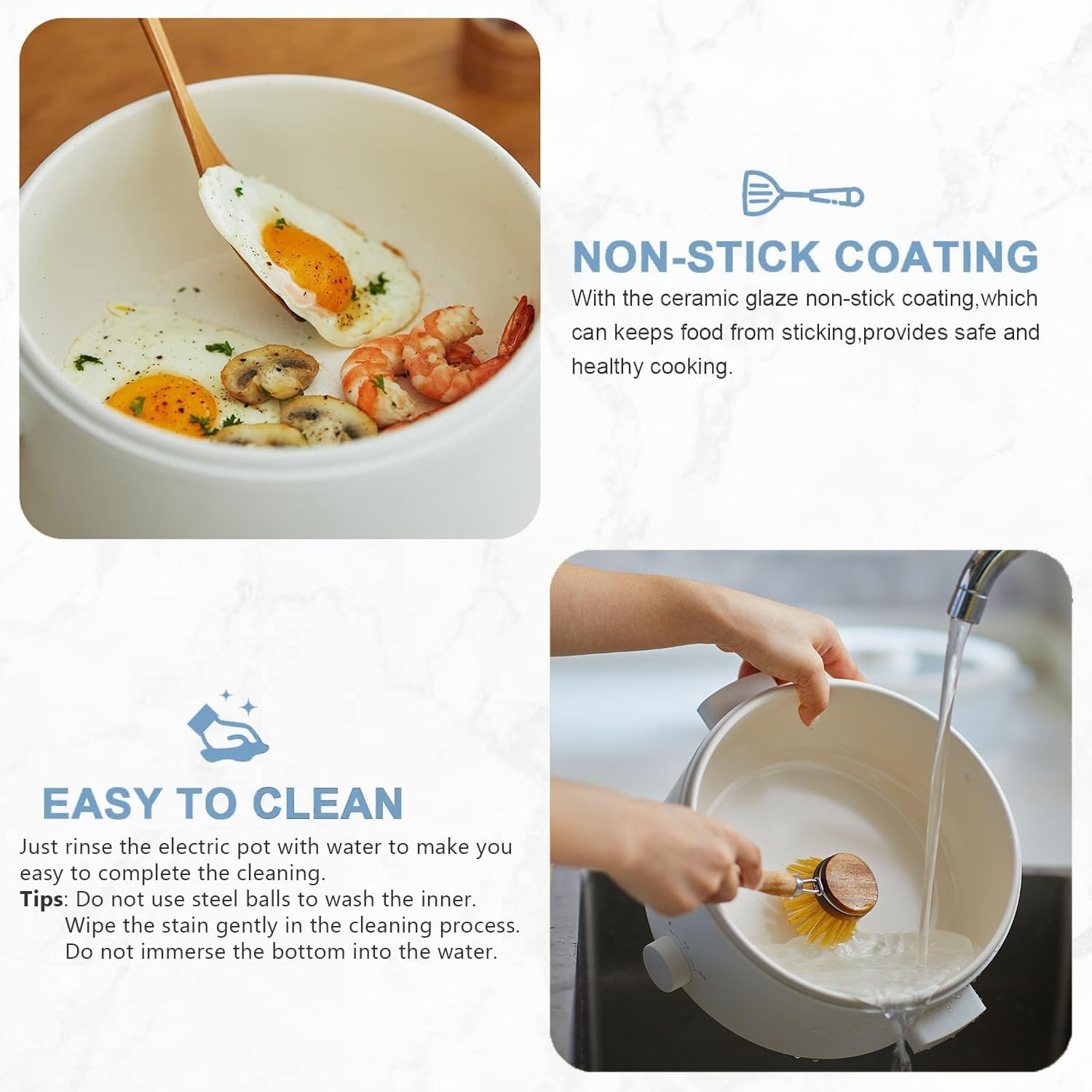 1761356262_Hot-Pot-Electric2L-Ceramic-Glaze-Non-stick-Pan-Portable-Hot-Pot-with-Dual-Power-Adjustment-Electric-Cooker-for-Egg-Ramen-OatmealSoup-Quick-Heating-and-Overheat-Protection.jpg Hot Pot Electric,2L Ceramic Glaze Non-stick Pan, Portable Hot Pot with Dual Power Adjustment, Electric Cooker for Egg, Ramen, Oatmeal,Soup Quick Heating and Overheat Protection - Image 5