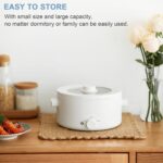 Hot Pot Electric,2L Ceramic Glaze Non-stick Pan, Portable Hot Pot with Dual Power Adjustment, Electric Cooker for Egg, Ramen, Oatmeal,Soup Quick Heating and Overheat Protection - Image 8