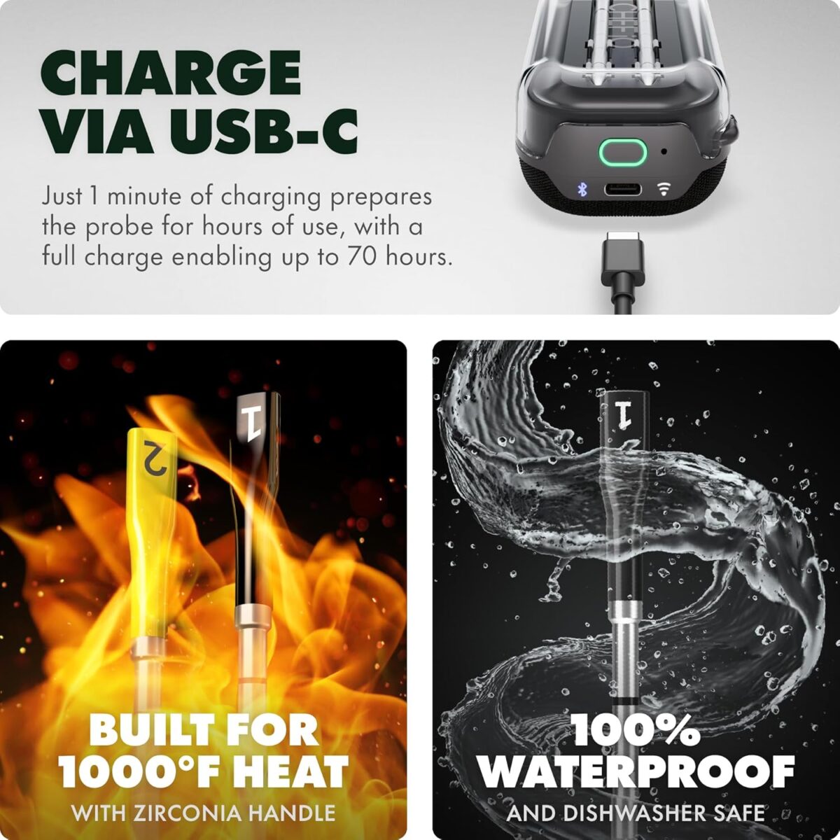 CHEF iQ Sense [2025 Model] | Smart Wireless Meat Thermometer | 2 Ultra-Thin Probes | WiFi Unlimited Range | 1000°F Heat Safe | 5 Sensors | BBQ, Grill, Oven, Smoker, Air Fryer | Gen3 - Image 9
