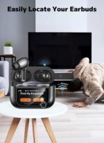 Wireless Earbuds, ENC Noise Cancelling Ear Buds with Smart Touchscreen Case, 48H Playtime for Sports & Working, Bass Stereo Sound, Bluetooth 5.4 Headphones for iPhone 17/16/15/14/13/Android - Image 6