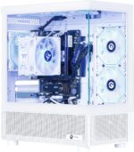 NINGMEI Soul Gaming PC Desktop,AMD Ryzen 5 5600GT 6 core 3.6GHz(up to 4.6GHz),AMD Radeon Vega 7 Graphics,16GB DDR4 RAM 3200MHz,1TB NVME SSD,550W PSU, Windows 11 Home 64-bit,White - Image 4