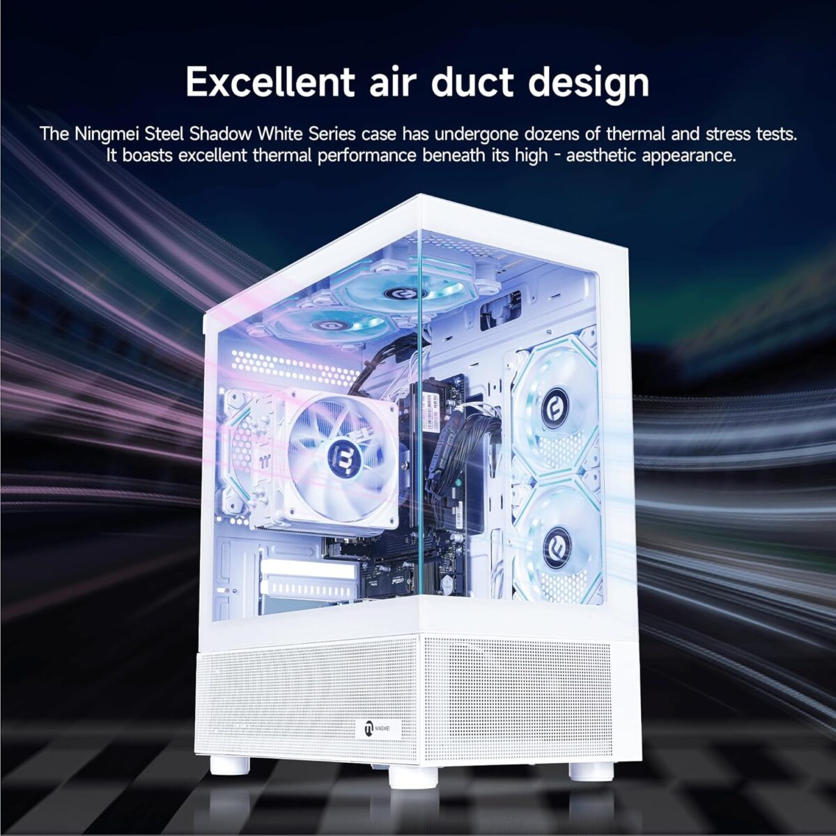 NINGMEI Soul Gaming PC Desktop,AMD Ryzen 5 5600GT 6 core 3.6GHz(up to 4.6GHz),AMD Radeon Vega 7 Graphics,16GB DDR4 RAM 3200MHz,1TB NVME SSD,550W PSU, Windows 11 Home 64-bit,White - Image 7