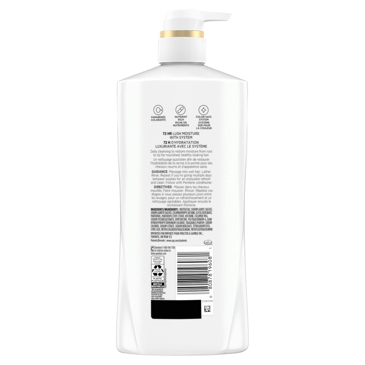 Pantene Shampoo & Conditioner Set, Daily Moisture Renewal - Pro-V Nutrients for Dry, Color-Treated, Straight to Curly Hair, 72-Hour Hydration & Softness, 52.8 Oz Total + Miracle Rescue Shot (0.5 Oz) - Image 12