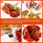 Ivydale Artificial Mums for Outdoors Fall Fake Flowers for Planters, 2 Bundles Faux Silk Chrysanthemum Bouquets, 24 Heads Flower with Long Stems for Wedding Party Home Decor - Image 5