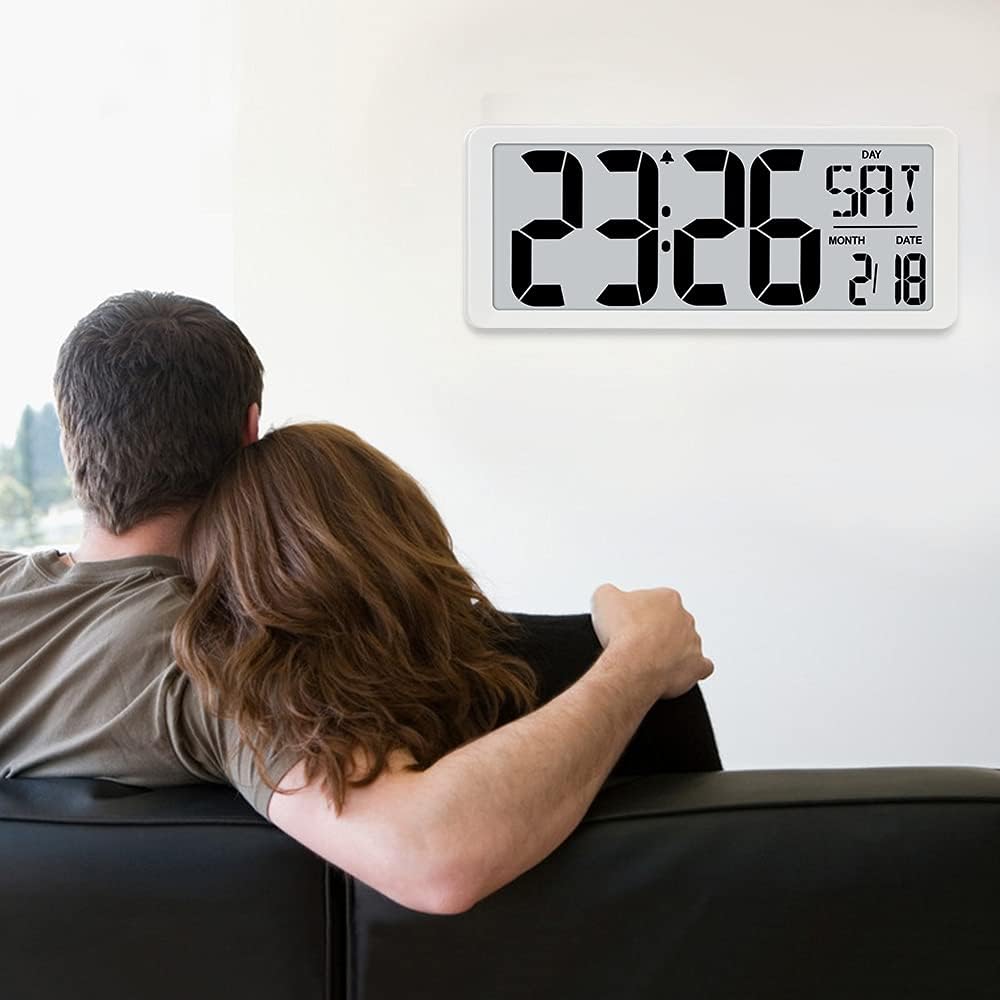 1761381700_TXL-14.2-Large-Digital-Day-Wall-Clock-Custom-8-Languages-Calendar-Count-up-Down-Timer-and-Temp-Reminder-1224Hr-Desktop-Alarm-Clock-with-Extra-Large-Display-for-Home-Office-Studio-Hotel-White.jpg TXL 14.2" Large Digital Day Wall Clock, Custom 8 Languages Calendar, Count up-Down Timer and Temp Reminder, 12/24Hr Desktop Alarm Clock with Extra Large Display for Home Office Studio Hotel, White - Image 10