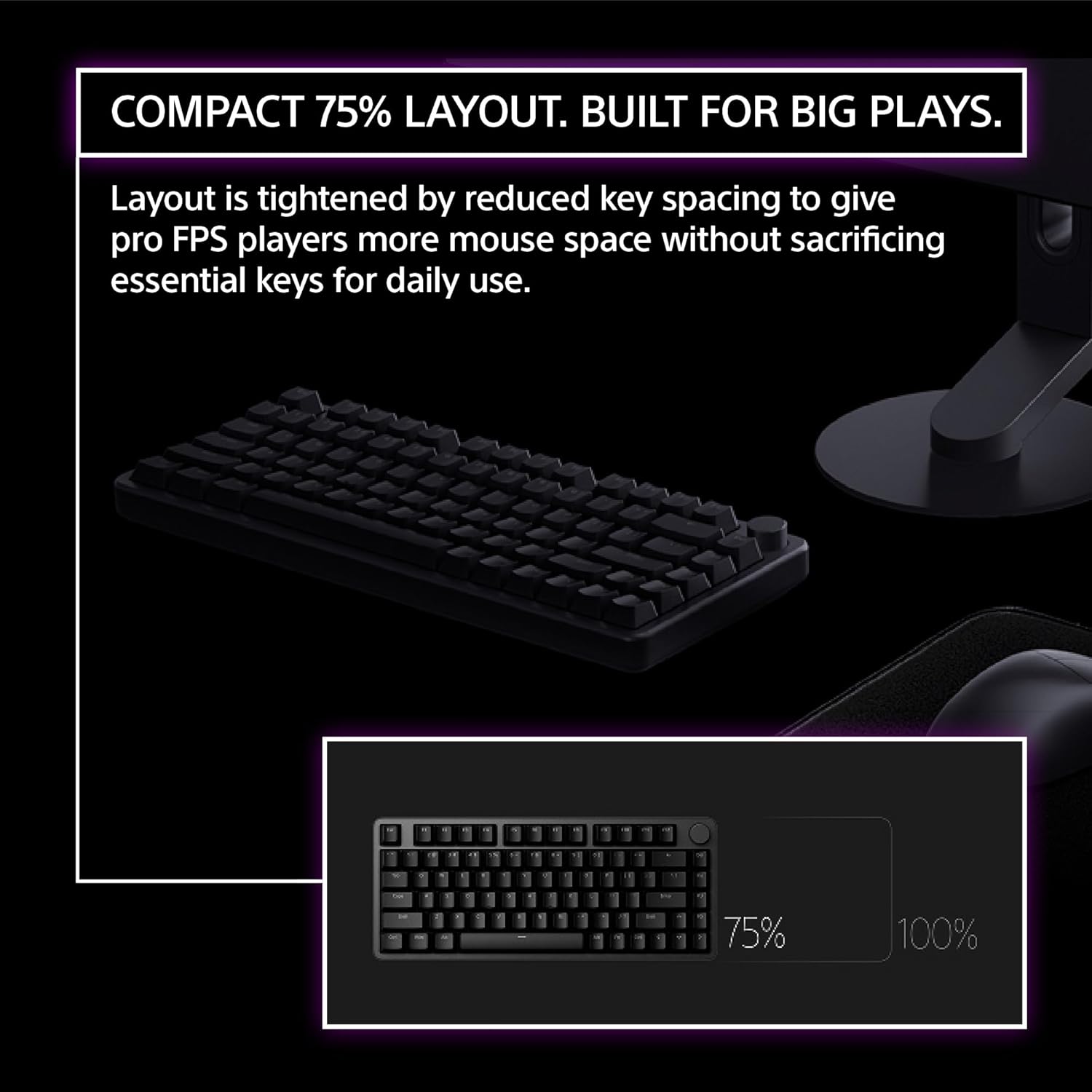 1761382100_Sony-INZONE-KBD-H75-75-Wired-Aluminum-Chassis-Gaming-Keyboard-Hall-Effect-Switch-Rapid-Trigger-Adjustable-Actuation-Point-8000-Hz-Polling-Rate-RGB-Lighting-Volume-Dial.jpg Sony INZONE KBD-H75 75% Wired Aluminum Chassis Gaming Keyboard, Hall-Effect Switch, Rapid Trigger, Adjustable Actuation Point, 8000 Hz Polling Rate, RGB Lighting, Volume Dial - Image 6