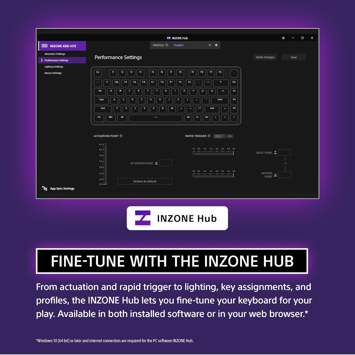 1761382104_Sony-INZONE-KBD-H75-75-Wired-Aluminum-Chassis-Gaming-Keyboard-Hall-Effect-Switch-Rapid-Trigger-Adjustable-Actuation-Point-8000-Hz-Polling-Rate-RGB-Lighting-Volume-Dial.jpg Sony INZONE KBD-H75 75% Wired Aluminum Chassis Gaming Keyboard, Hall-Effect Switch, Rapid Trigger, Adjustable Actuation Point, 8000 Hz Polling Rate, RGB Lighting, Volume Dial - Image 8