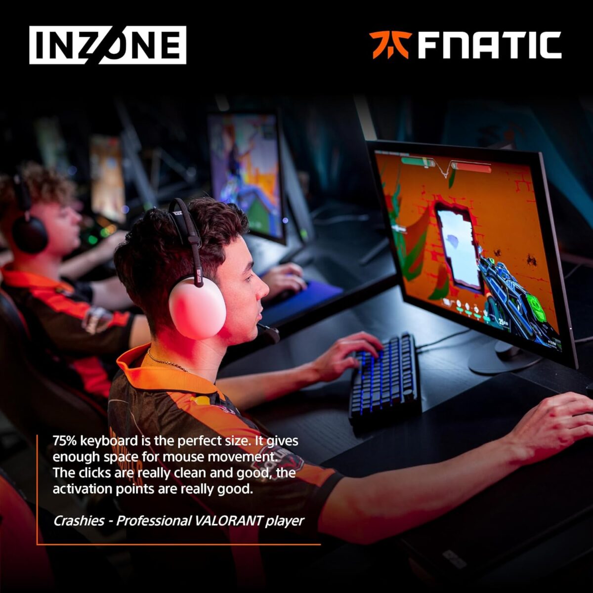 Sony INZONE KBD-H75 75% Wired Aluminum Chassis Gaming Keyboard, Hall-Effect Switch, Rapid Trigger, Adjustable Actuation Point, 8000 Hz Polling Rate, RGB Lighting, Volume Dial - Image 9