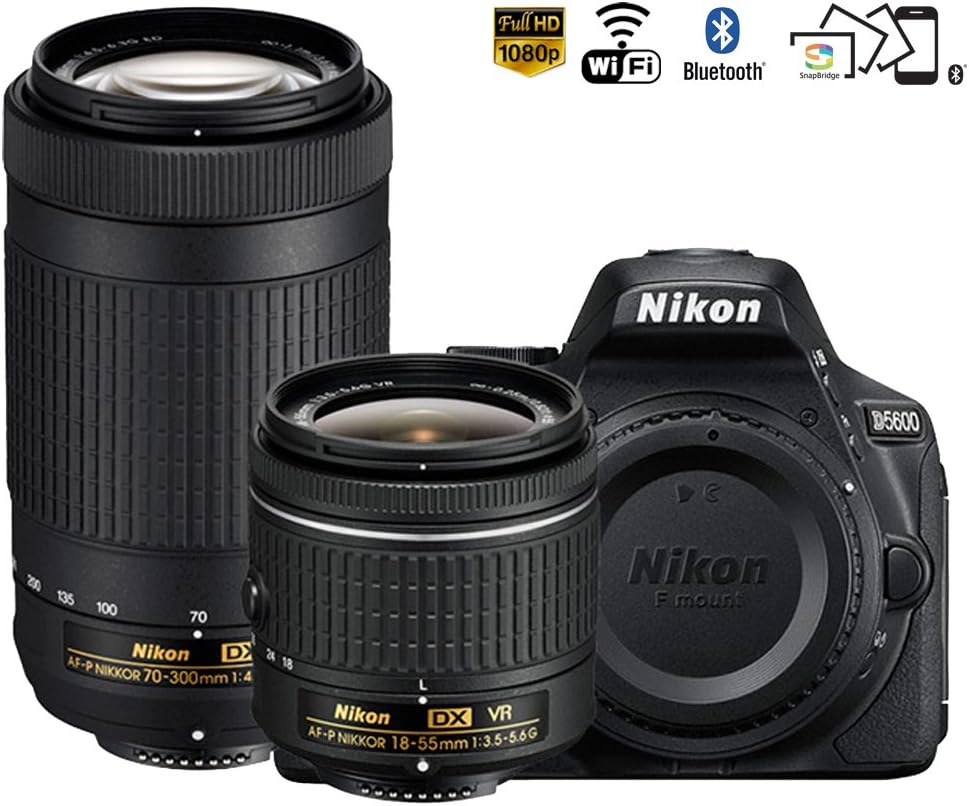 1761385777_Nikon-D5600-24.2MP-DSLR-Camera-with-18-55mm-VR-and-70-300mm-Dual-Lens-Black-–-Renewed-18-55mm-VR-70-300mm-2-Lens-Kit.jpg Nikon D5600 24.2MP DSLR Camera with 18-55mm VR and 70-300mm Dual Lens (Black) – (Renewed) (18-55mm VR & 70-300mm 2 Lens Kit) - Image 3