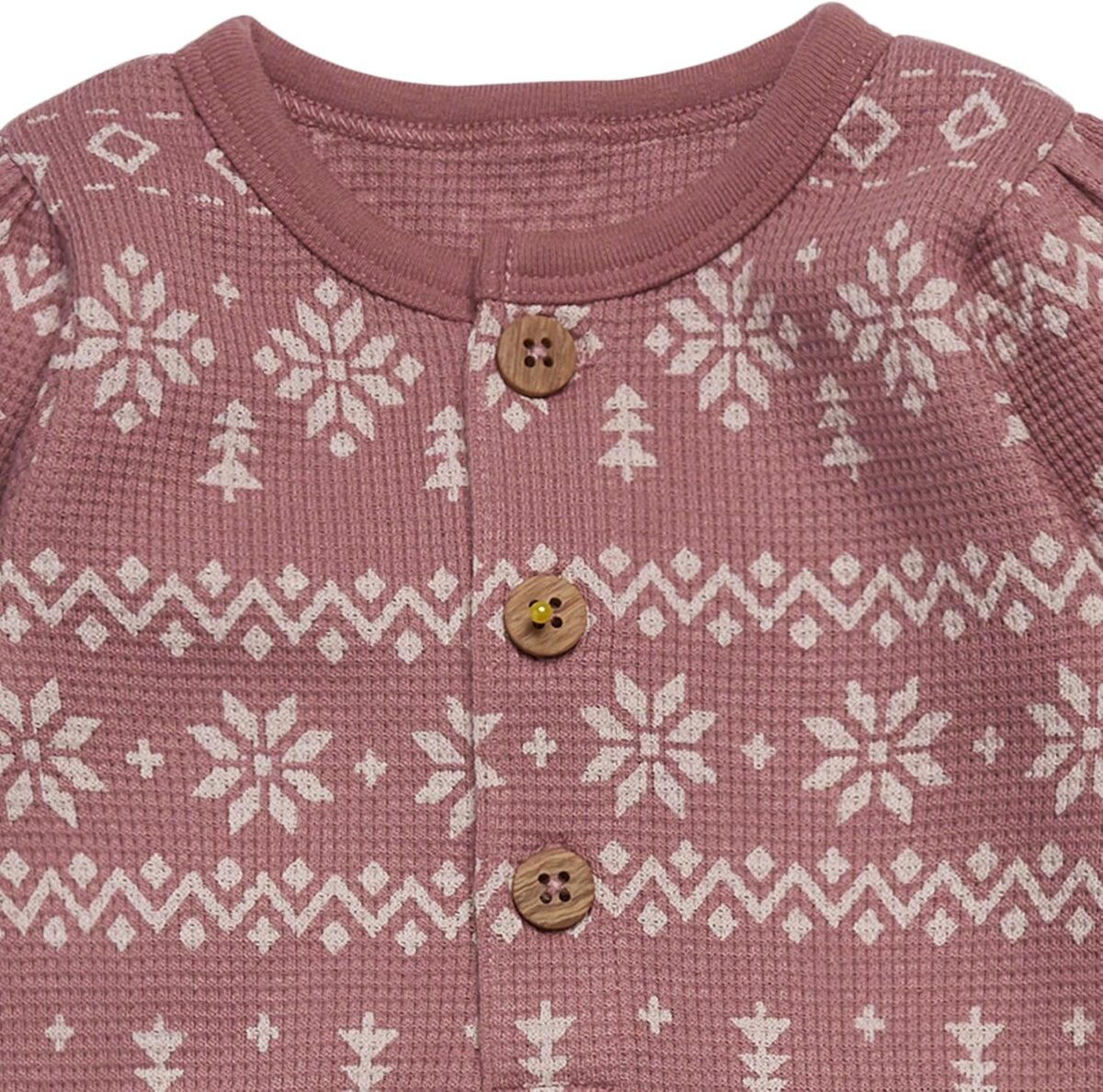Modern Moments by Gerber Baby Henley Waffle-Knit Romper - Image 3