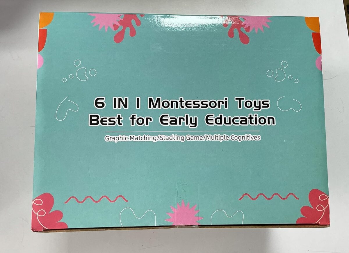 Baby Toys for 6 to 12 Months, Montessori Sensory Bins & Teething Toys, 6 in 1 Stacking Blocks, Rings, Eggs, Spinner, Crab Shape, 27 Pieces, Ages 6-36 Months - Image 9