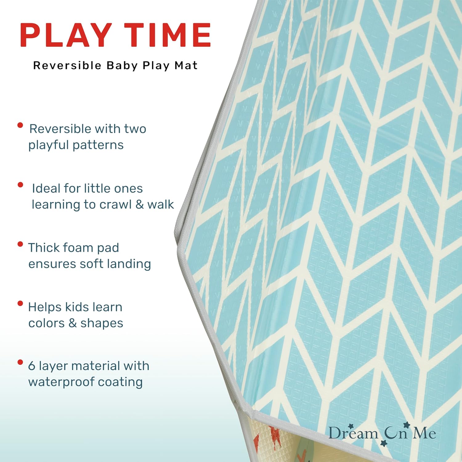 1761428398_Dream-On-Me-Play-Time-Reversible-Baby-Playmat-Foldable-Extra-Large-Thick-Foam-Crawling-Playmats-for-Toddlers-Waterproof-Portable-Playmat-for-Babies.jpg Dream On Me Play Time Reversible Baby Playmat, Foldable Extra Large Thick Foam Crawling Playmats for Toddlers, Waterproof Portable Playmat for Babies - Image 3