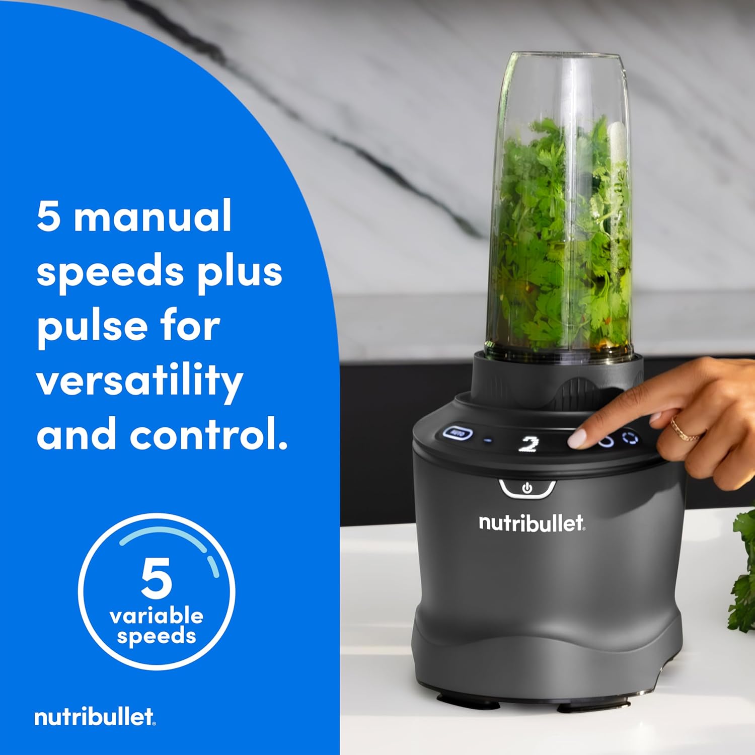1761428581_nutribullet®-SmartSense-Blender-Combo-1400W-64oz-Pitcher-32oz-24oz-Cups-5-Speed-Smoothies-Ice-and-Frozen-Fruit-Nut-Milk-Soup-Gunmetal-Gray-NBF50700.jpg nutribullet® SmartSense Blender Combo, 1400W, 64oz Pitcher, 32oz & 24oz Cups, 5-Speed, Smoothies, Ice and Frozen Fruit, Nut Milk, Soup, Gunmetal Gray, NBF50700 - Image 6