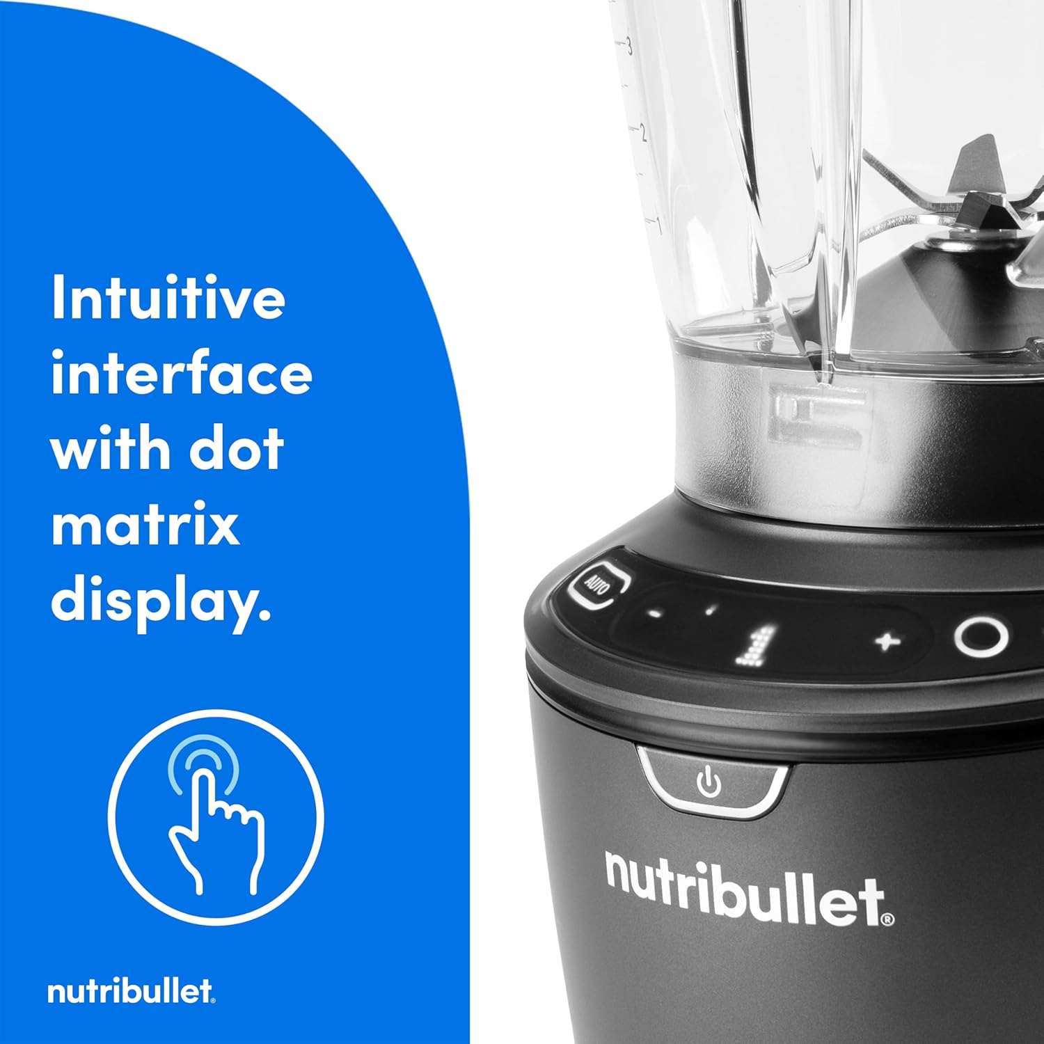 1761428583_nutribullet®-SmartSense-Blender-Combo-1400W-64oz-Pitcher-32oz-24oz-Cups-5-Speed-Smoothies-Ice-and-Frozen-Fruit-Nut-Milk-Soup-Gunmetal-Gray-NBF50700.jpg nutribullet® SmartSense Blender Combo, 1400W, 64oz Pitcher, 32oz & 24oz Cups, 5-Speed, Smoothies, Ice and Frozen Fruit, Nut Milk, Soup, Gunmetal Gray, NBF50700 - Image 7