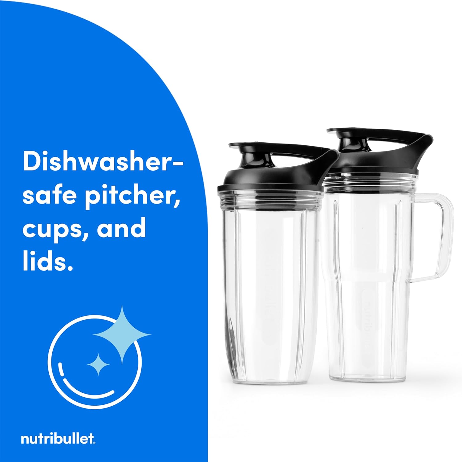 1761428588_nutribullet®-SmartSense-Blender-Combo-1400W-64oz-Pitcher-32oz-24oz-Cups-5-Speed-Smoothies-Ice-and-Frozen-Fruit-Nut-Milk-Soup-Gunmetal-Gray-NBF50700.jpg nutribullet® SmartSense Blender Combo, 1400W, 64oz Pitcher, 32oz & 24oz Cups, 5-Speed, Smoothies, Ice and Frozen Fruit, Nut Milk, Soup, Gunmetal Gray, NBF50700 - Image 10