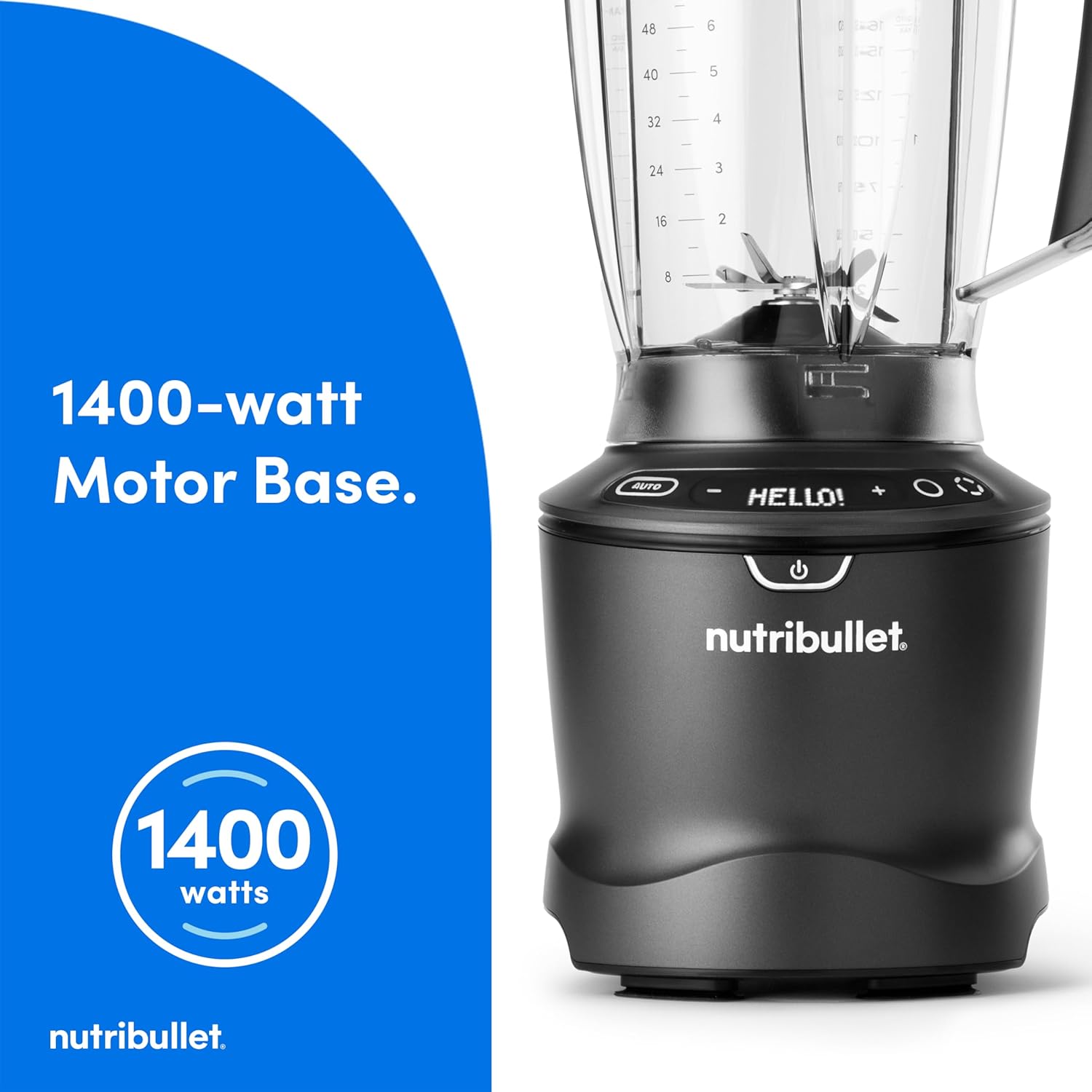 1761428590_nutribullet®-SmartSense-Blender-Combo-1400W-64oz-Pitcher-32oz-24oz-Cups-5-Speed-Smoothies-Ice-and-Frozen-Fruit-Nut-Milk-Soup-Gunmetal-Gray-NBF50700.jpg nutribullet® SmartSense Blender Combo, 1400W, 64oz Pitcher, 32oz & 24oz Cups, 5-Speed, Smoothies, Ice and Frozen Fruit, Nut Milk, Soup, Gunmetal Gray, NBF50700 - Image 11