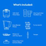 nutribullet® SmartSense Blender Combo, 1400W, 64oz Pitcher, 32oz & 24oz Cups, 5-Speed, Smoothies, Ice and Frozen Fruit, Nut Milk, Soup, Gunmetal Gray, NBF50700 - Image 13