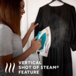 Sunbeam Turbo Steam Iron 1400W Quick Heat Stainless Steel Soleplate Shot of Steam Horizontal and Vertical 3 Way Auto Off 240ml Water Tank White Teal - Image 4
