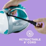 Sunbeam Turbo Steam Iron 1400W Quick Heat Stainless Steel Soleplate Shot of Steam Horizontal and Vertical 3 Way Auto Off 240ml Water Tank White Teal - Image 7