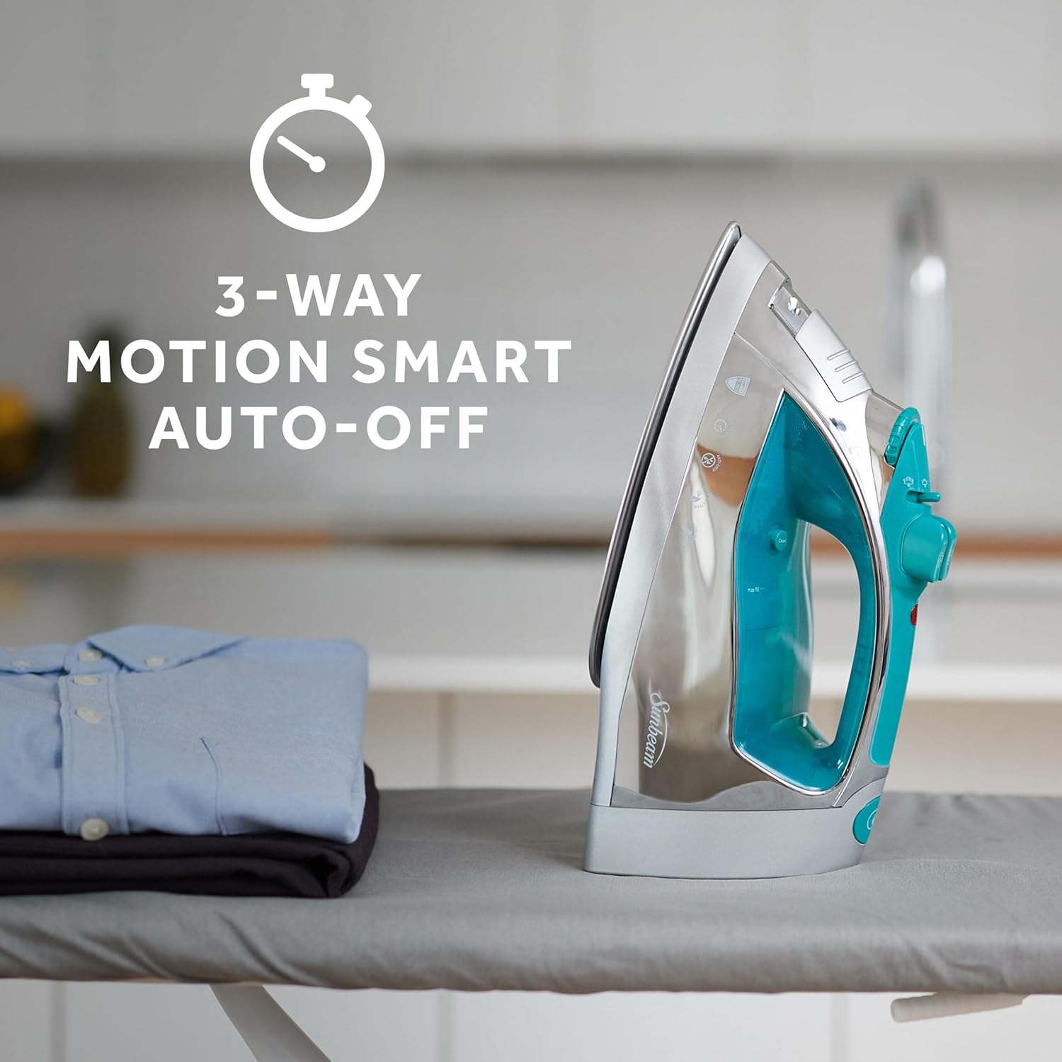 1761429490_Sunbeam-Turbo-Steam-Iron-1400W-Quick-Heat-Stainless-Steel-Soleplate-Shot-of-Steam-Horizontal-and-Vertical-3-Way-Auto-Off-240ml-Water-Tank-White-Teal.jpg Sunbeam Turbo Steam Iron 1400W Quick Heat Stainless Steel Soleplate Shot of Steam Horizontal and Vertical 3 Way Auto Off 240ml Water Tank White Teal - Image 9