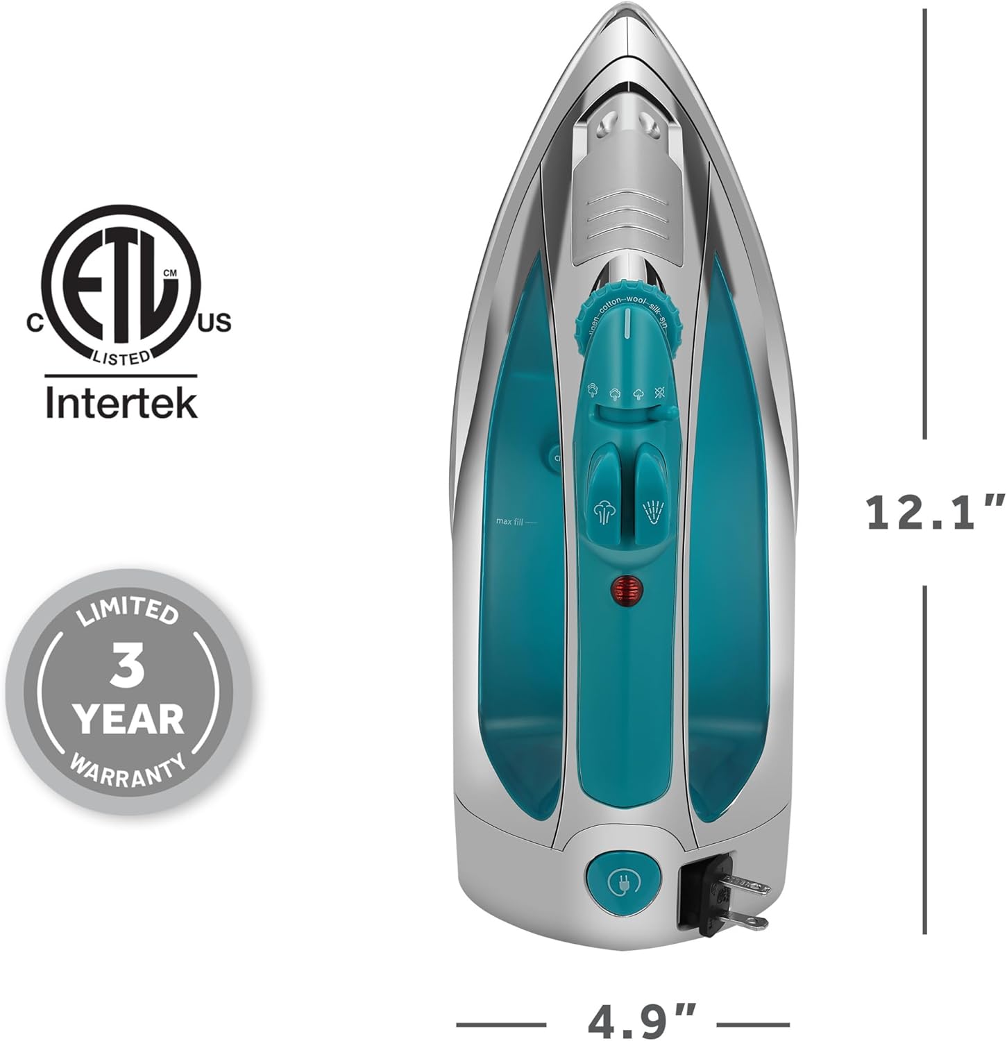 1761429491_Sunbeam-Turbo-Steam-Iron-1400W-Quick-Heat-Stainless-Steel-Soleplate-Shot-of-Steam-Horizontal-and-Vertical-3-Way-Auto-Off-240ml-Water-Tank-White-Teal.jpg Sunbeam Turbo Steam Iron 1400W Quick Heat Stainless Steel Soleplate Shot of Steam Horizontal and Vertical 3 Way Auto Off 240ml Water Tank White Teal - Image 10