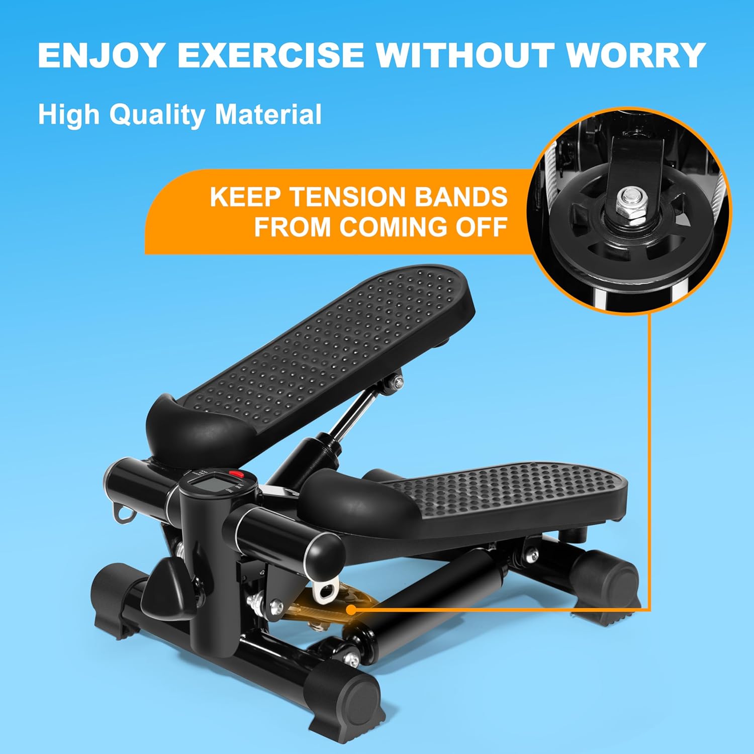 1761432012_TOPMAJOR-Steppers-for-Exercise-at-Home-with-330-lbs-Weight-Capacity-Resistance-Bands-Non-Slip-Mat-for-Full-Body-Workout-Adjustable-Height-Hydraulic-Stepper-with-LCD-to-Monitor-Steps-Time.jpg TOPMAJOR Steppers for Exercise at Home with 330 lbs Weight Capacity, Resistance Bands & Non-Slip Mat for Full Body Workout, Adjustable Height Hydraulic Stepper with LCD to Monitor Steps & Time - Image 7