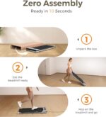 Under Desk Treadmill, Walking Pad for Home and Office, 2.5 HP Portable Walking Jogging Running Machine with Remote Control and LED Display, Silver - Image 7