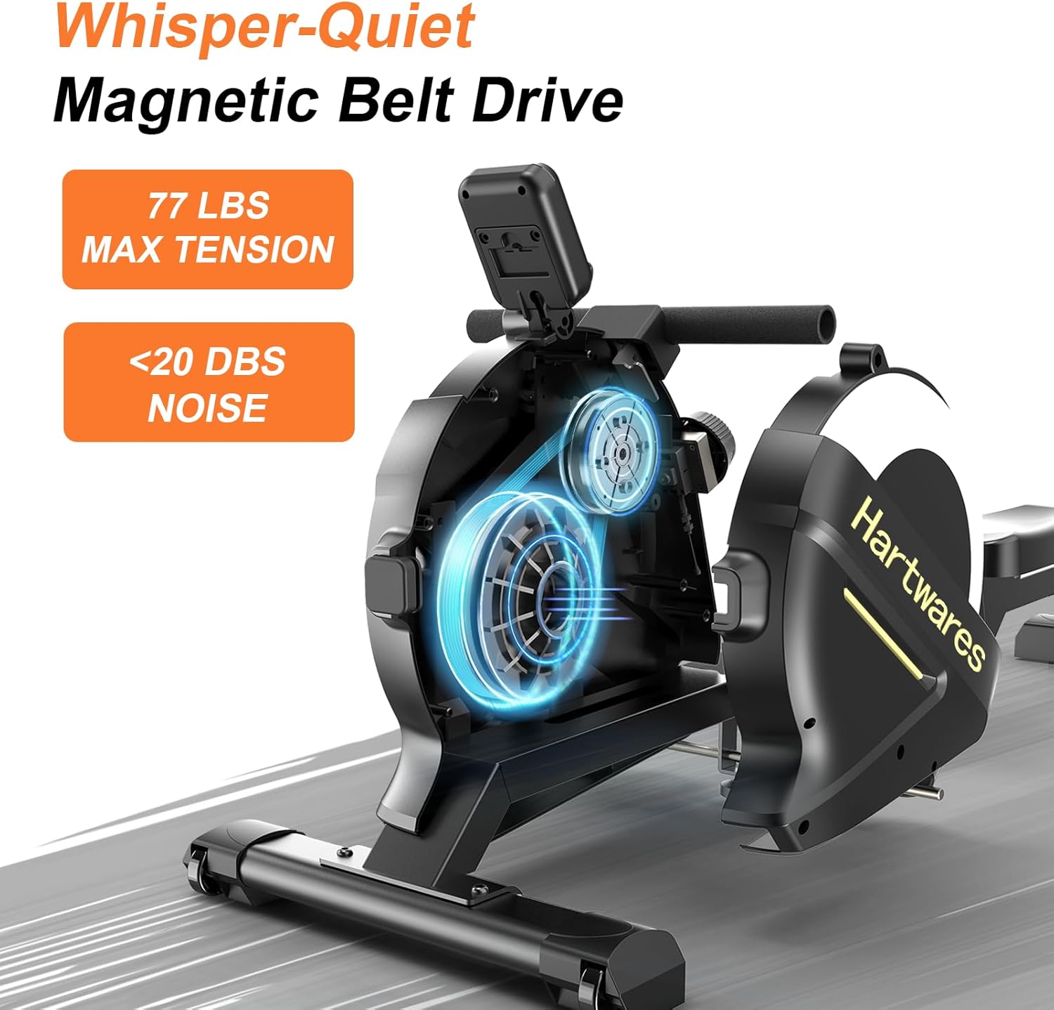 1761433139_Rowing-Machines-for-HomeHartwares-Magnetic-Rowing-Machine-with-77lbs-High-Resistance-Rowing-Machine16-Levels-of-Quiet-ResistanceRower-Machine-for-Home-Row-MachineApp-CompatibleLCD-Monitor.jpg Rowing Machines for Home,Hartwares Magnetic Rowing Machine with 77lbs High Resistance Rowing Machine,16 Levels of Quiet Resistance,Rower Machine for Home Row Machine,App Compatible,LCD Monitor - Image 3