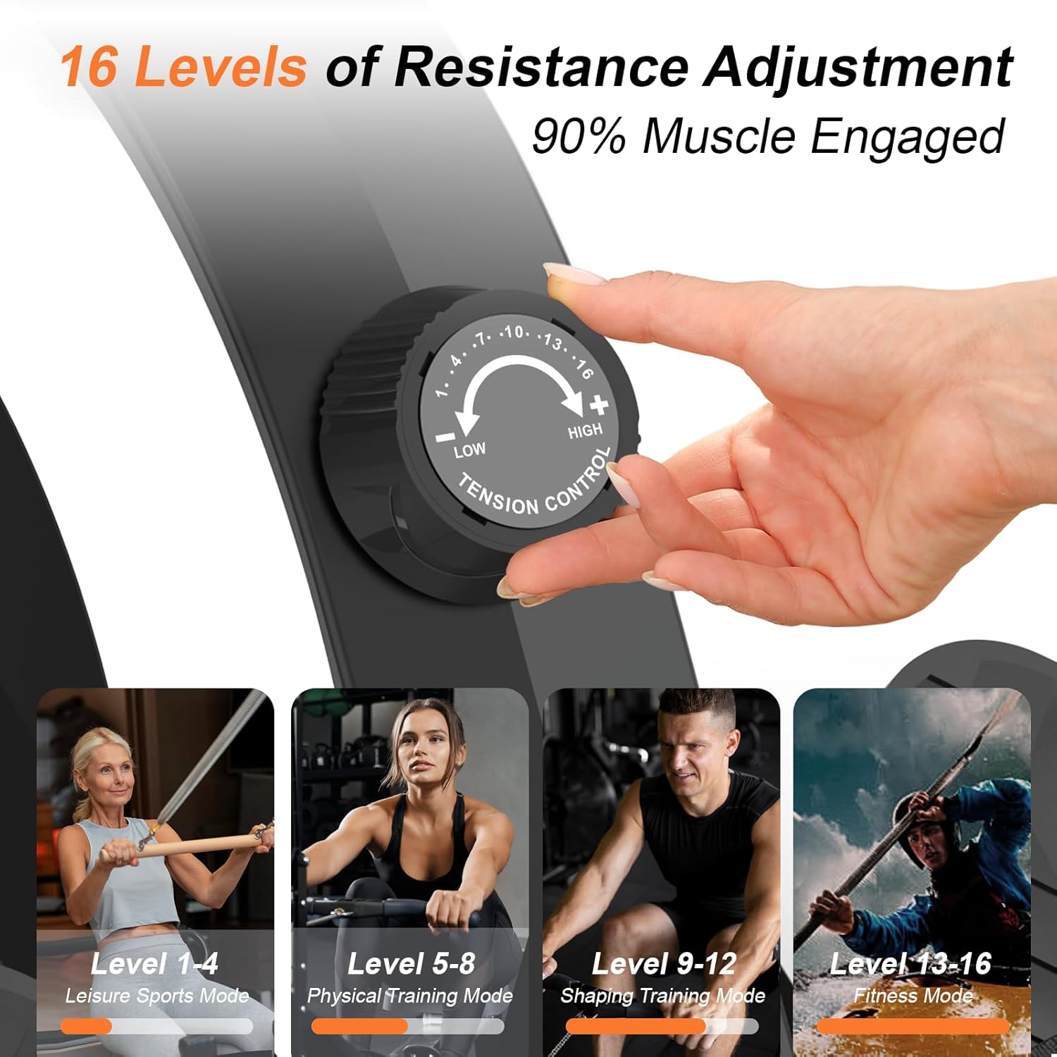 1761433141_Rowing-Machines-for-HomeHartwares-Magnetic-Rowing-Machine-with-77lbs-High-Resistance-Rowing-Machine16-Levels-of-Quiet-ResistanceRower-Machine-for-Home-Row-MachineApp-CompatibleLCD-Monitor.jpg Rowing Machines for Home,Hartwares Magnetic Rowing Machine with 77lbs High Resistance Rowing Machine,16 Levels of Quiet Resistance,Rower Machine for Home Row Machine,App Compatible,LCD Monitor - Image 4