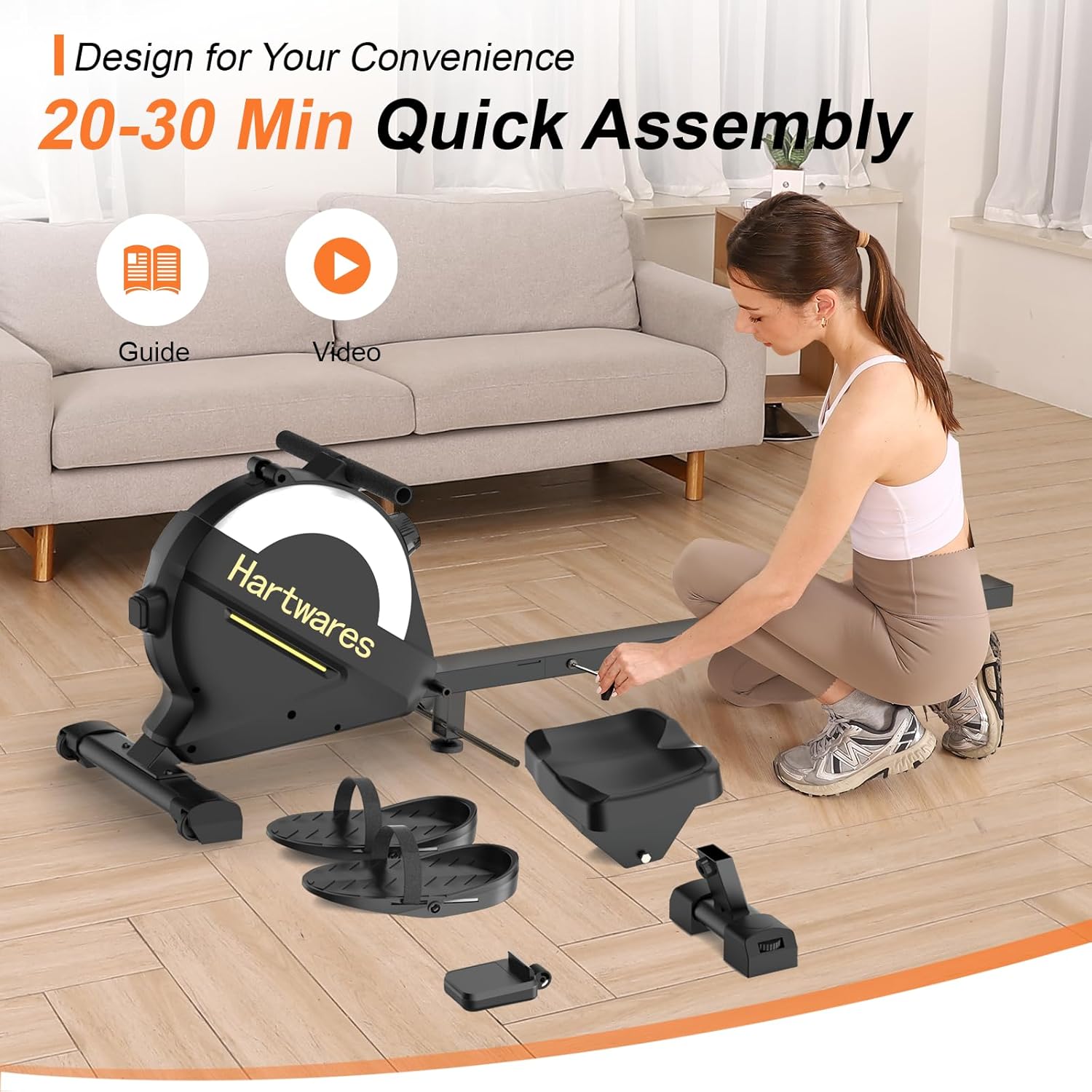 1761433146_Rowing-Machines-for-HomeHartwares-Magnetic-Rowing-Machine-with-77lbs-High-Resistance-Rowing-Machine16-Levels-of-Quiet-ResistanceRower-Machine-for-Home-Row-MachineApp-CompatibleLCD-Monitor.jpg Rowing Machines for Home,Hartwares Magnetic Rowing Machine with 77lbs High Resistance Rowing Machine,16 Levels of Quiet Resistance,Rower Machine for Home Row Machine,App Compatible,LCD Monitor - Image 7