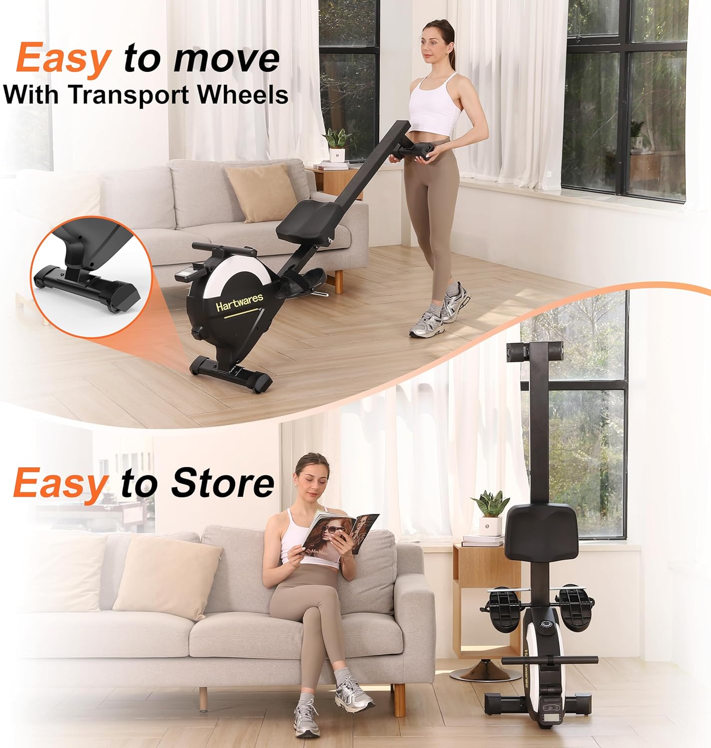 1761433148_Rowing-Machines-for-HomeHartwares-Magnetic-Rowing-Machine-with-77lbs-High-Resistance-Rowing-Machine16-Levels-of-Quiet-ResistanceRower-Machine-for-Home-Row-MachineApp-CompatibleLCD-Monitor.jpg Rowing Machines for Home,Hartwares Magnetic Rowing Machine with 77lbs High Resistance Rowing Machine,16 Levels of Quiet Resistance,Rower Machine for Home Row Machine,App Compatible,LCD Monitor - Image 8