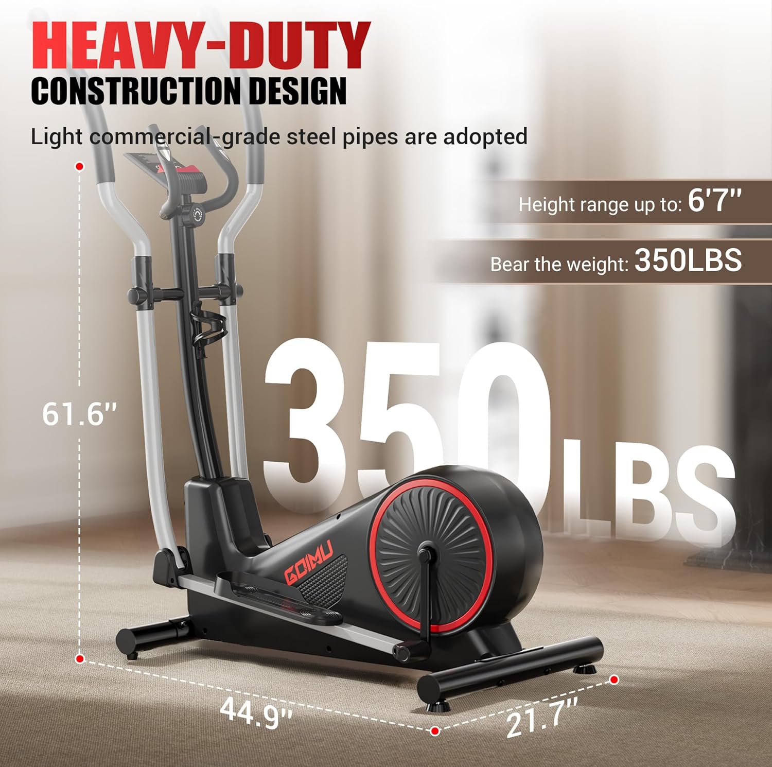 1761433313_Elliptical-Machine-Elliptical-Exercise-Machine-for-Home-with-Hyper-Quiet-Magnetic-Driving-System-Elliptical-Trainer-with-15.5IN-Stride-350LBS-Loading-Capacity.jpg Elliptical Machine, Elliptical Exercise Machine for Home with Hyper-Quiet Magnetic Driving System, Elliptical Trainer with 15.5IN Stride, 350LBS Loading Capacity - Image 9