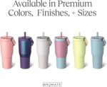 BrüMate Resa 35oz 100% Leakproof Travel Tumbler with Handle & Straw | Flexible SoftSip Straw | Silicone Sleeve for Durability | Stainless Steel | Cup Holder & Travel Friendly Water Bottle | (Guava) - Image 4