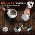 Electric Gooseneck Kettle, 304 Stainless Steel Coffee Kettle, Auto Shutoff Anti-dry Protection, Classic Pour-over Coffee & Tea,Matte Black 1.0L-1200W Fast Boiling Water Boiler by YUIOASE - Image 3