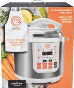 MasterChef 13-in-1 Pressure Cooker- 6 QT Electric Digital Instant MultiPot w 13 Programmable Functions- High and Low Pressure Slow Non-Stick Pot Cooking Warmer Options, LED Display, Delay Timer, Rice - Image 7