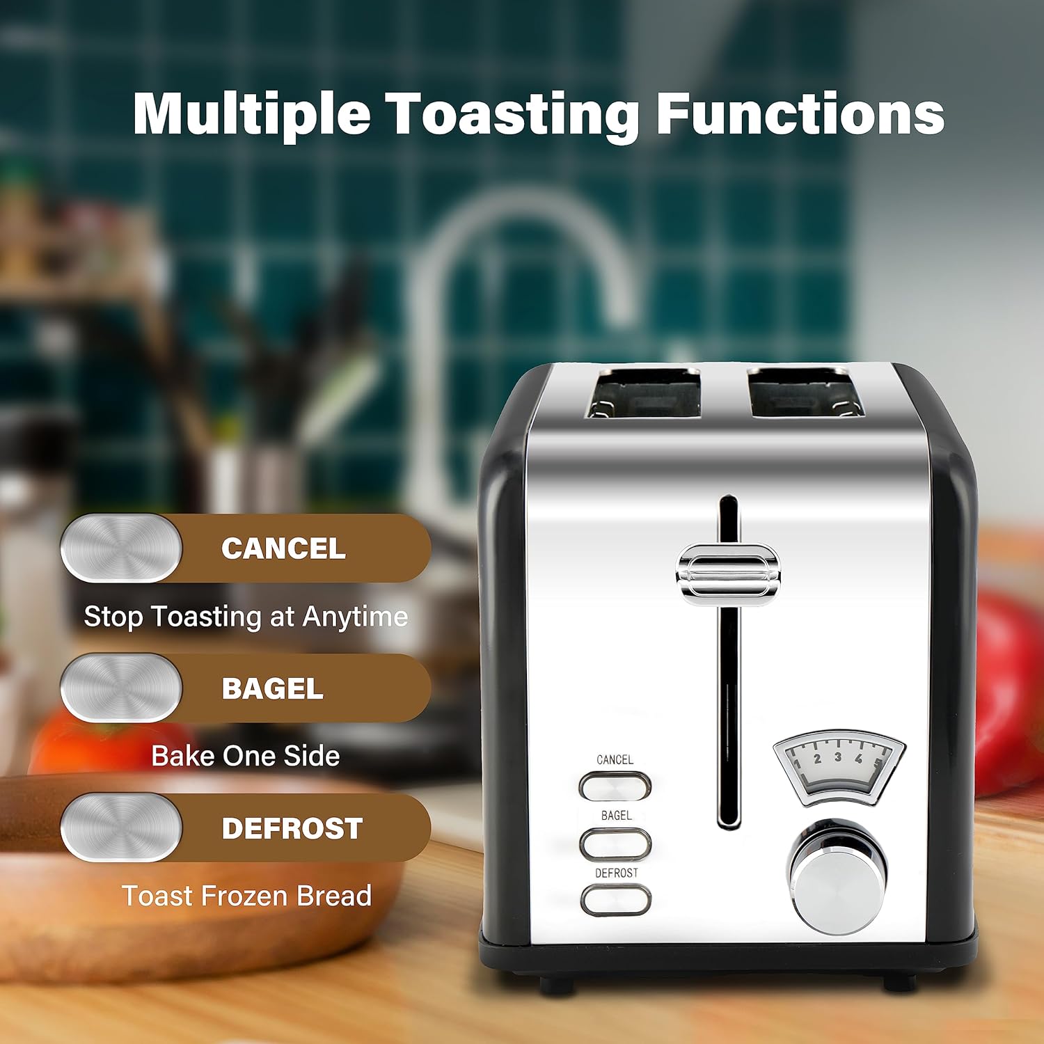 1761444707_YSSOA-2-Slice-Toaster-with-Extra-Wide-Slot-Removable-Crumb-Tray-5-Browning-Setting-and-3-Function-BagelDefrostCancel-Retro-Stainless-Steel-Style-for-Bread-Waffle-Black.jpg YSSOA 2-Slice Toaster with Extra Wide Slot & Removable Crumb Tray, 5 Browning Setting and 3 Function: Bagel/Defrost/Cancel, Retro Stainless-Steel Style, for Bread & Waffle, Black - Image 3