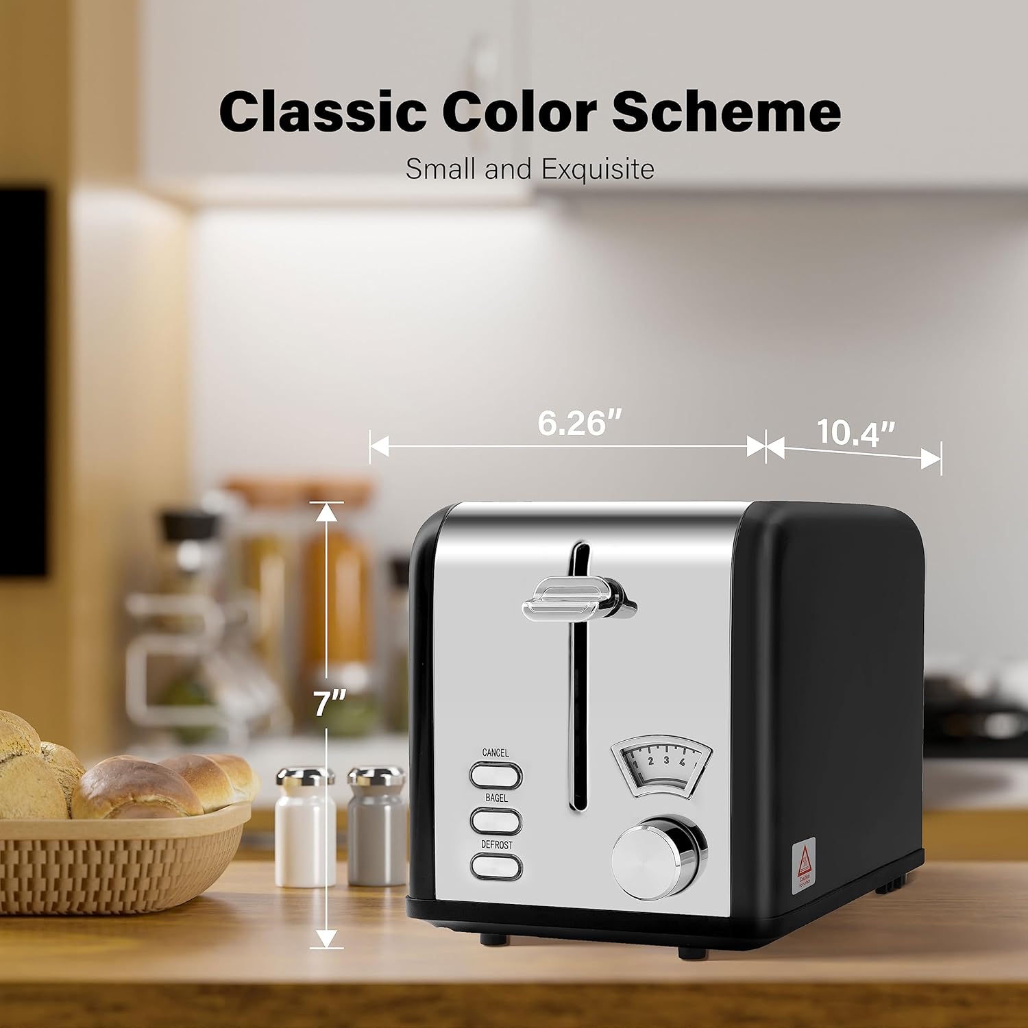 1761444717_YSSOA-2-Slice-Toaster-with-Extra-Wide-Slot-Removable-Crumb-Tray-5-Browning-Setting-and-3-Function-BagelDefrostCancel-Retro-Stainless-Steel-Style-for-Bread-Waffle-Black.jpg YSSOA 2-Slice Toaster with Extra Wide Slot & Removable Crumb Tray, 5 Browning Setting and 3 Function: Bagel/Defrost/Cancel, Retro Stainless-Steel Style, for Bread & Waffle, Black - Image 8