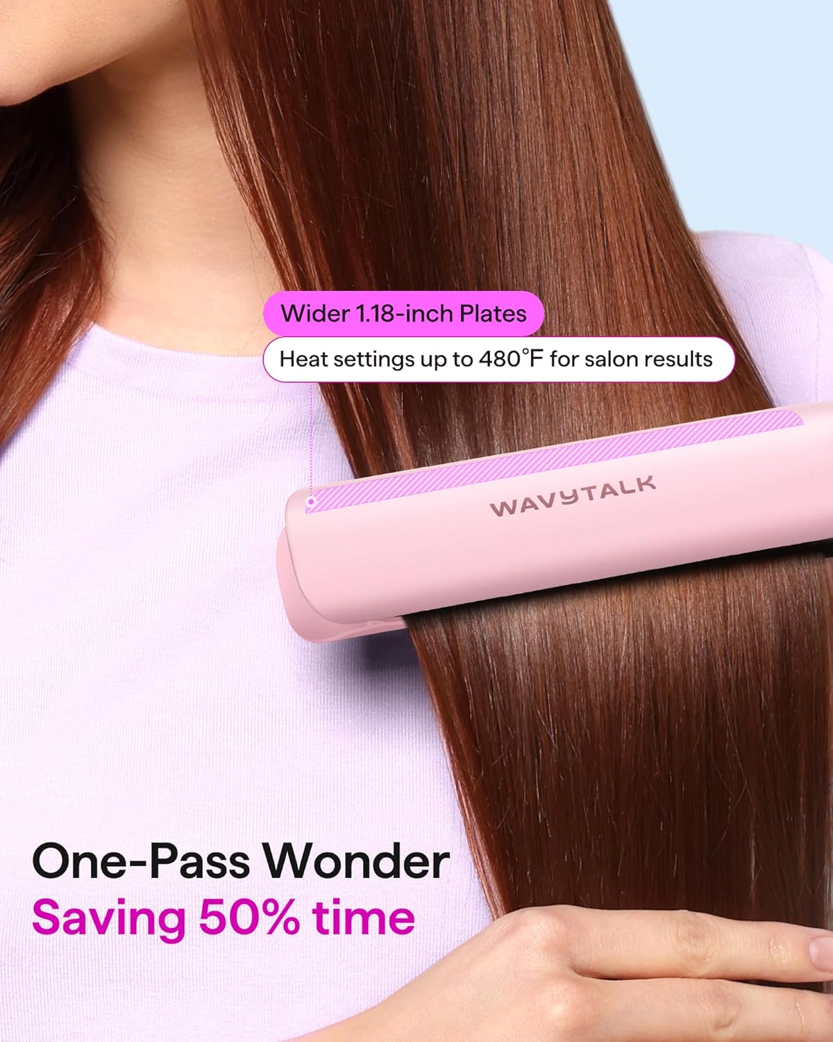 1761445418_Wavytalk-Professional-Flat-Iron-Hair-Straightener-and-Curler-2-in-1-Titanium-Flat-Iron-for-One-Pass-Wonder-10S-Fast-Heat-Up-Glide-Shine-Straightener-with-Dual-Voltage-1.18-Inch.jpg Wavytalk Professional Flat Iron Hair Straightener and Curler 2 in 1, Titanium Flat Iron for One-Pass Wonder 10S Fast Heat Up, Glide & Shine Straightener with Dual Voltage (1.18 Inch) - Image 5