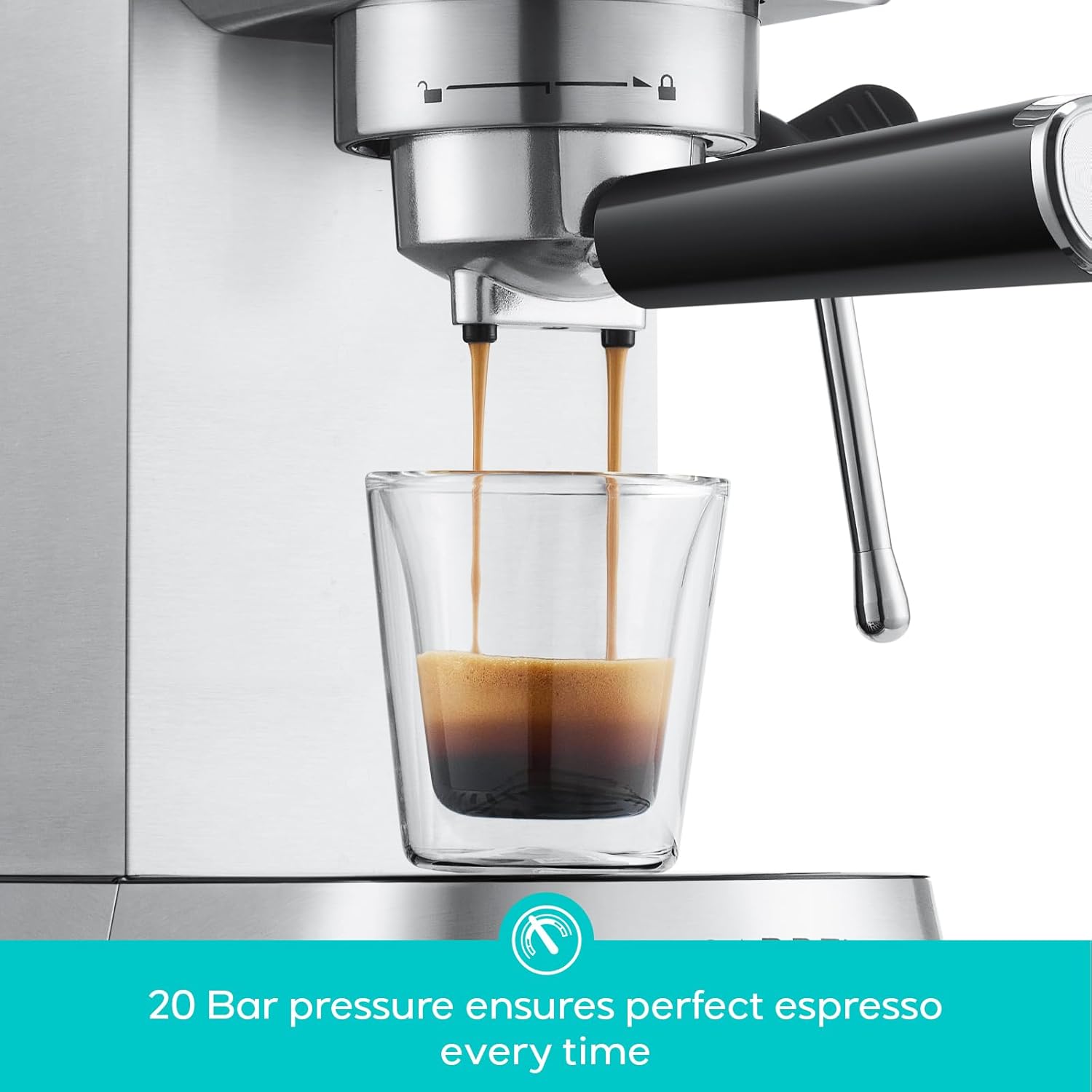 1761462929_CASABREWS-CM5418-Espresso-Machine-20-Bar-Compact-Espresso-Maker-with-Steam-Milk-Frother-Stainless-Steel-Coffee-Machine-with-34oz-Removable-Water-Tank-for-Cappuccino-Latte-Silver.jpg CASABREWS CM5418 Espresso Machine 20 Bar, Compact Espresso Maker with Steam Milk Frother, Stainless Steel Coffee Machine with 34oz Removable Water Tank for Cappuccino, Latte, Silver - Image 3