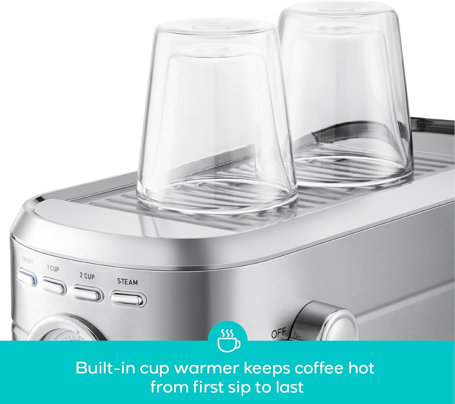 1761462933_CASABREWS-CM5418-Espresso-Machine-20-Bar-Compact-Espresso-Maker-with-Steam-Milk-Frother-Stainless-Steel-Coffee-Machine-with-34oz-Removable-Water-Tank-for-Cappuccino-Latte-Silver.jpg CASABREWS CM5418 Espresso Machine 20 Bar, Compact Espresso Maker with Steam Milk Frother, Stainless Steel Coffee Machine with 34oz Removable Water Tank for Cappuccino, Latte, Silver - Image 5