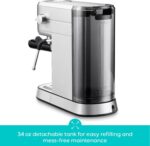 CASABREWS CM5418 Espresso Machine 20 Bar, Compact Espresso Maker with Steam Milk Frother, Stainless Steel Coffee Machine with 34oz Removable Water Tank for Cappuccino, Latte, Silver - Image 6