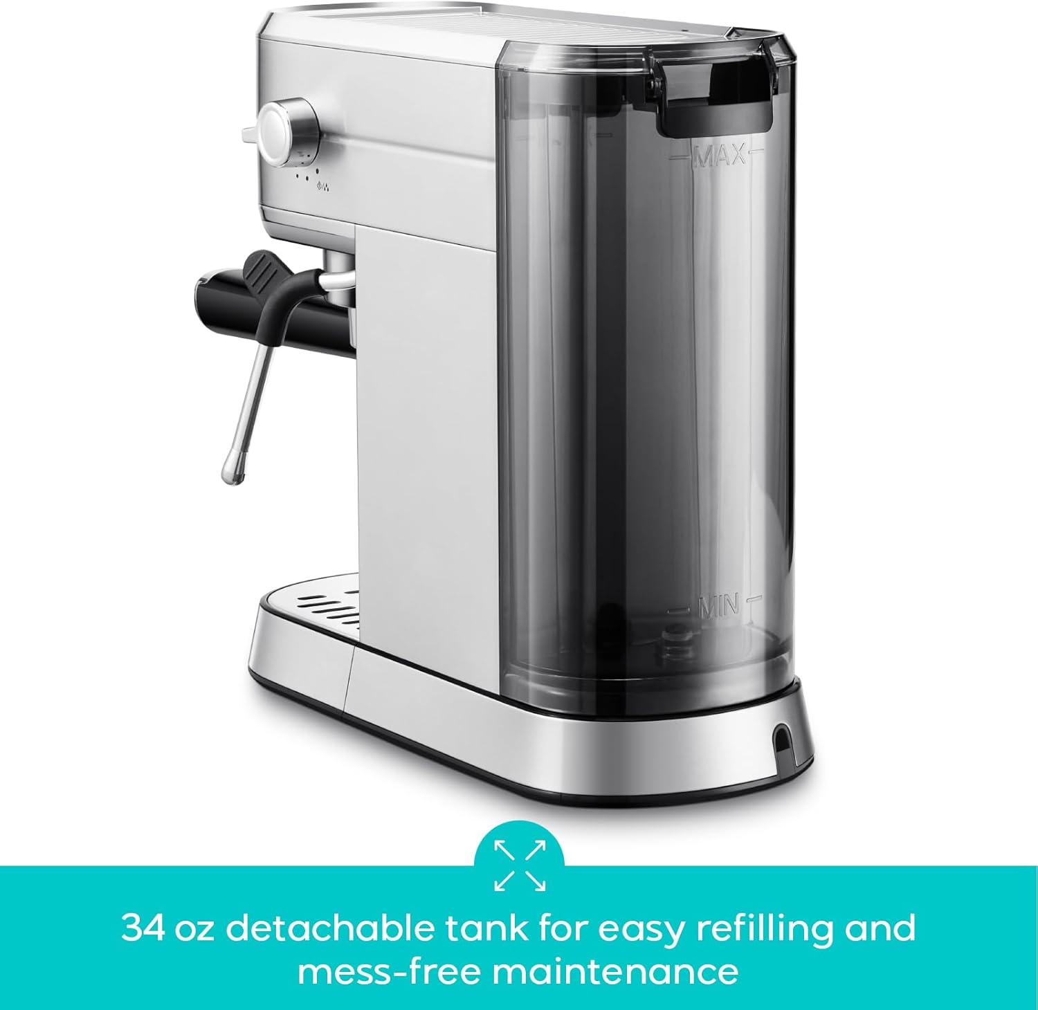 1761462934_CASABREWS-CM5418-Espresso-Machine-20-Bar-Compact-Espresso-Maker-with-Steam-Milk-Frother-Stainless-Steel-Coffee-Machine-with-34oz-Removable-Water-Tank-for-Cappuccino-Latte-Silver.jpg CASABREWS CM5418 Espresso Machine 20 Bar, Compact Espresso Maker with Steam Milk Frother, Stainless Steel Coffee Machine with 34oz Removable Water Tank for Cappuccino, Latte, Silver - Image 6